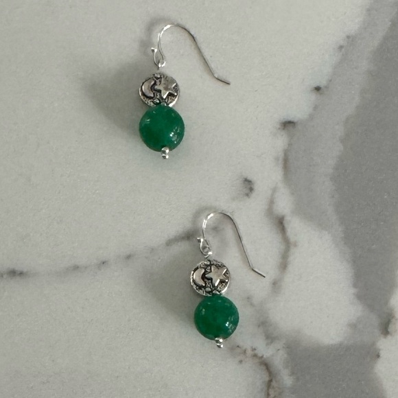 NWOT Sundance Dreamy Forest Earrings Agate Sterling Silver